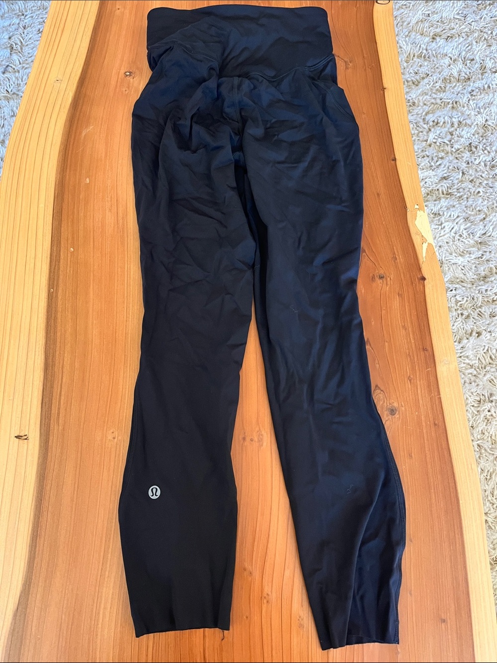 lululemon athletica Black raw hem leggings
